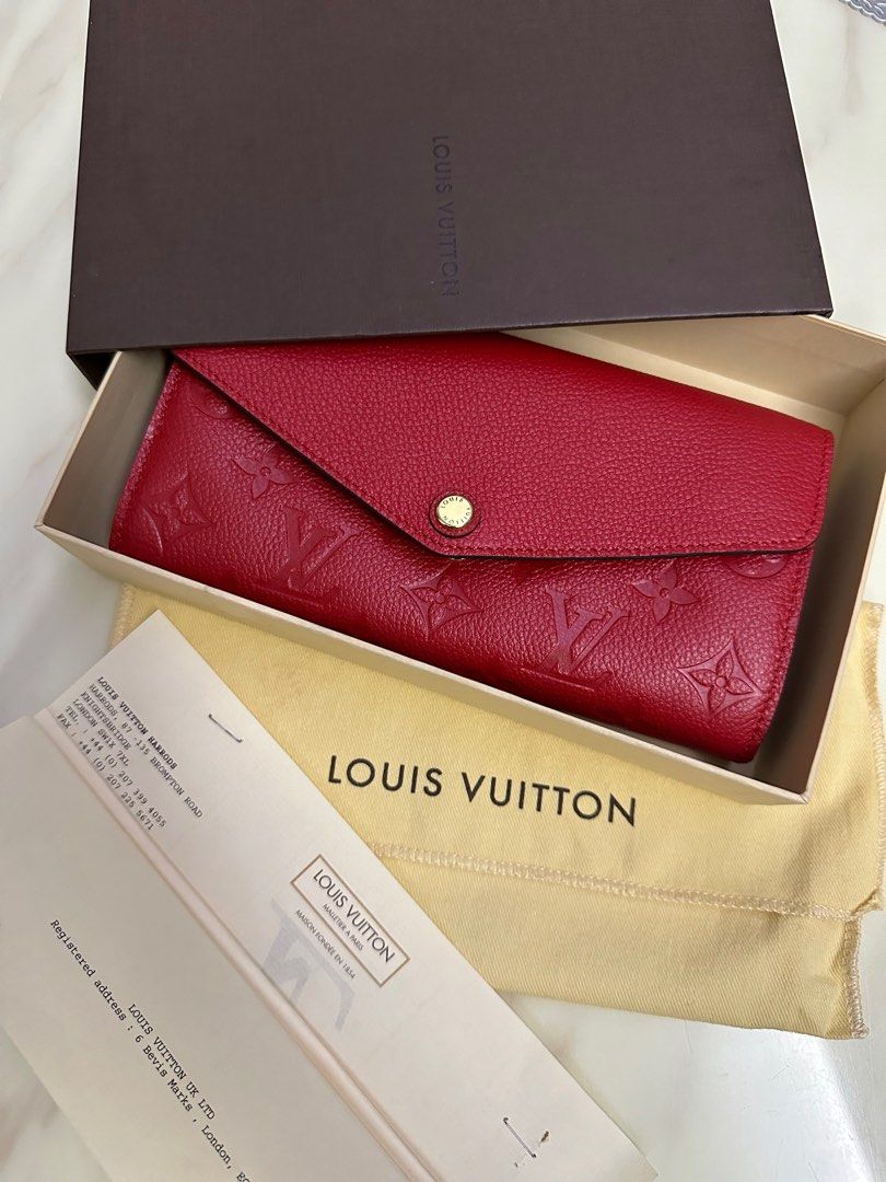 Louis Vuitton Cerise Monogram Empreinte Sarah Wallet