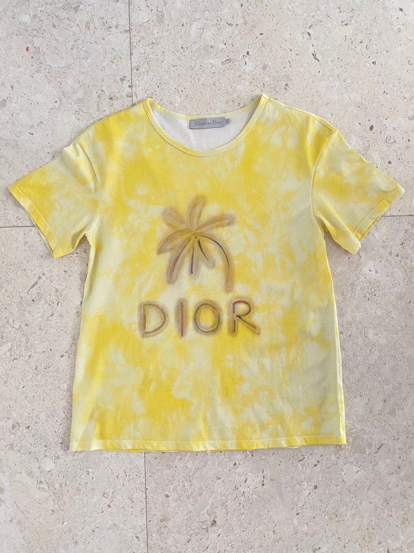 baby dior ロゴ Tシャツ イエローベビー服