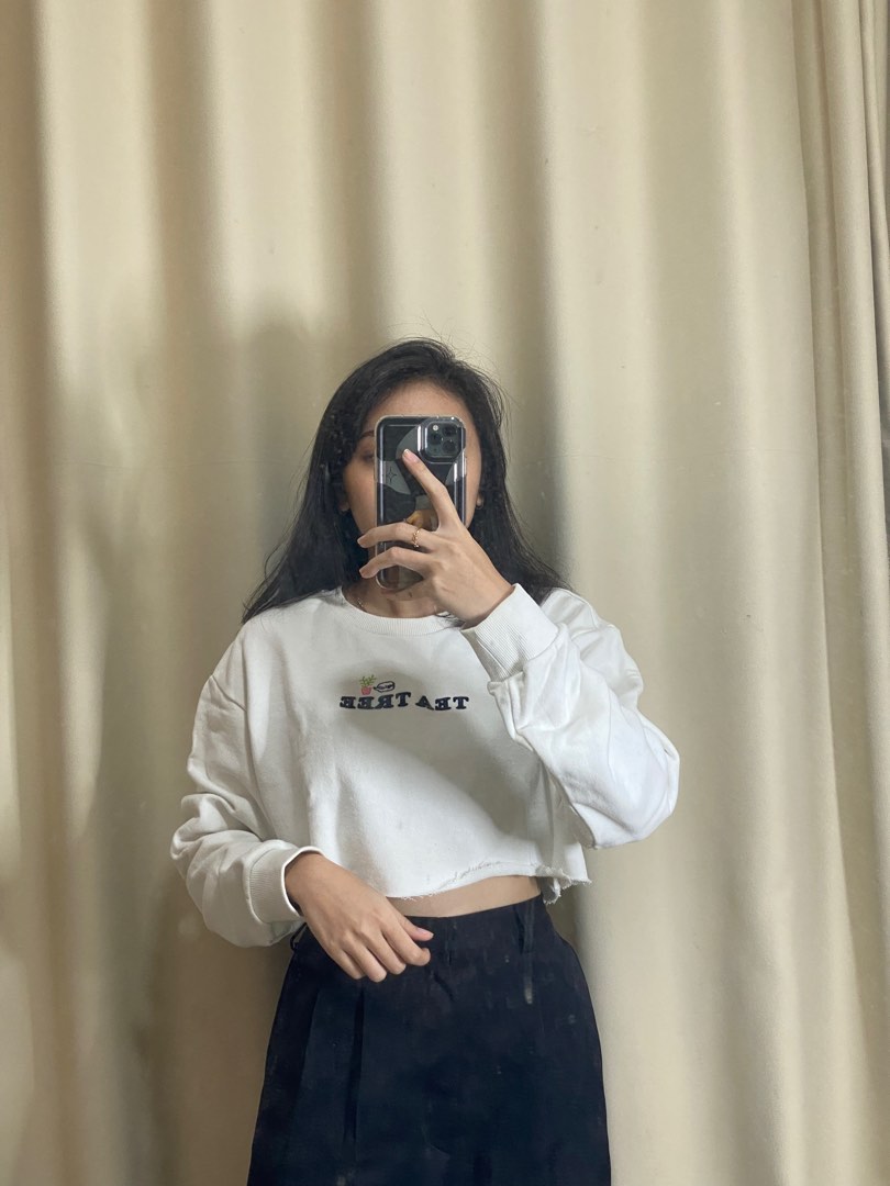 Baju sweater clearance crop