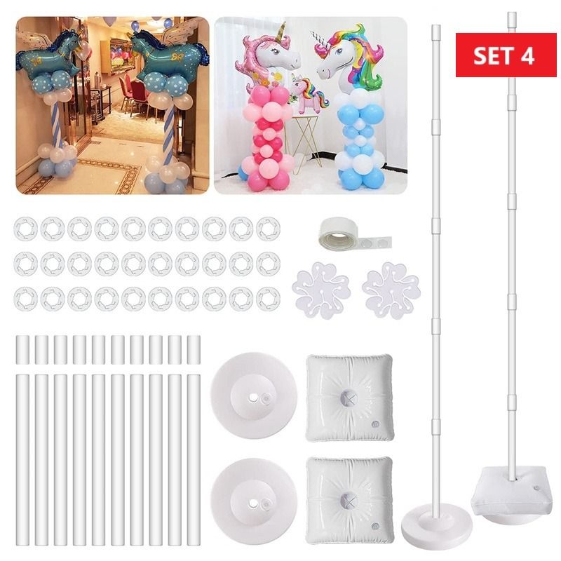 Balloon Arch Kit, Adjustable Balloon Stand Set with Water Fillable Base ...
