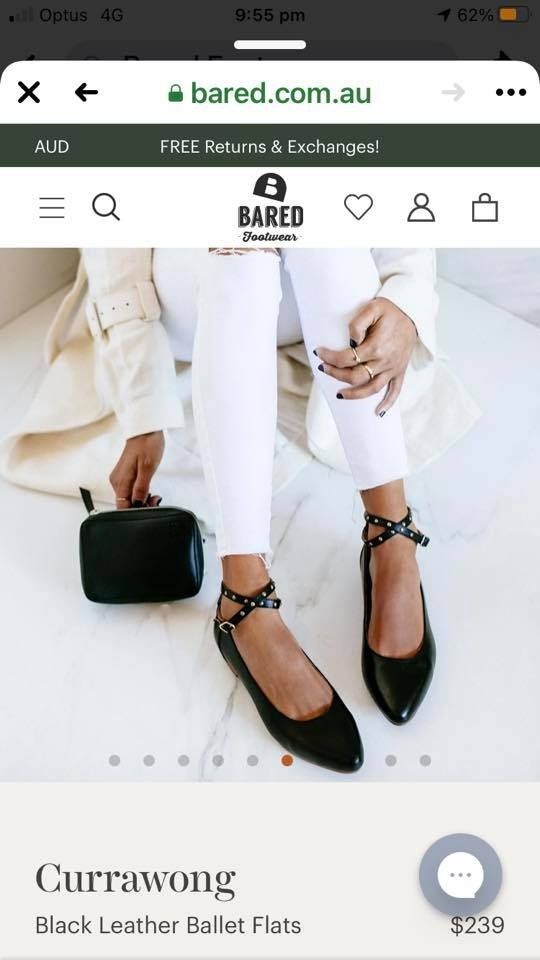 Bared clearance ballet flats