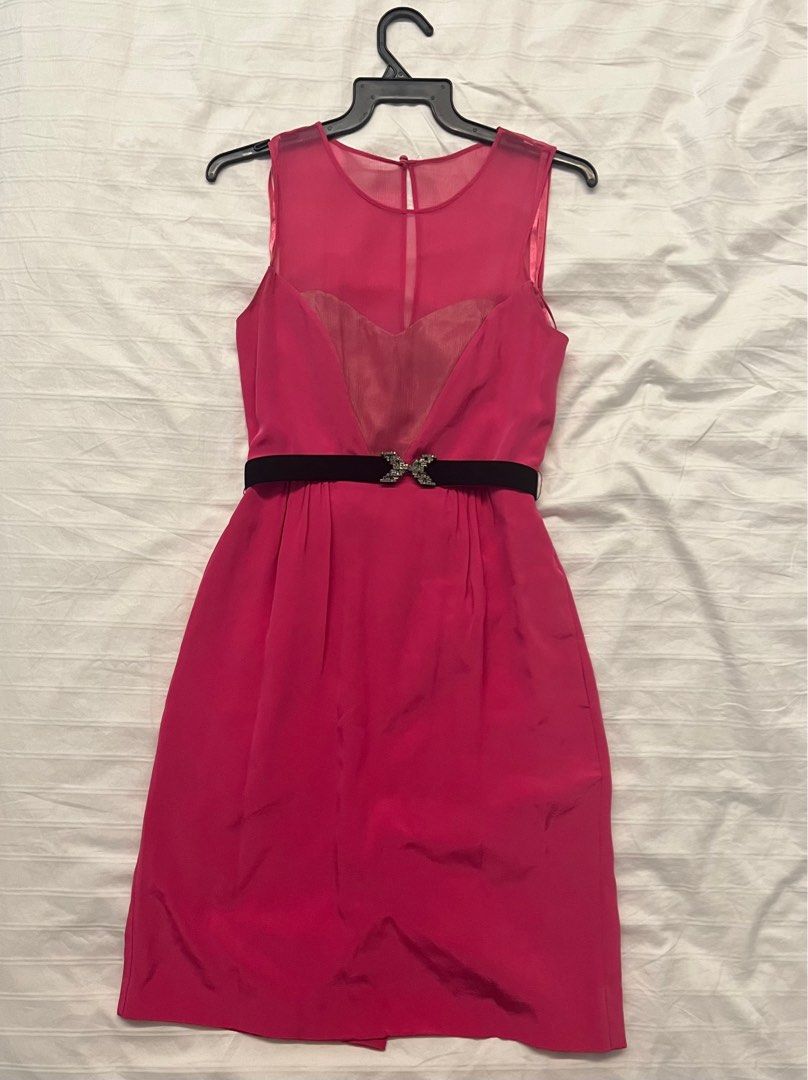 Fuschia silk hotsell dress