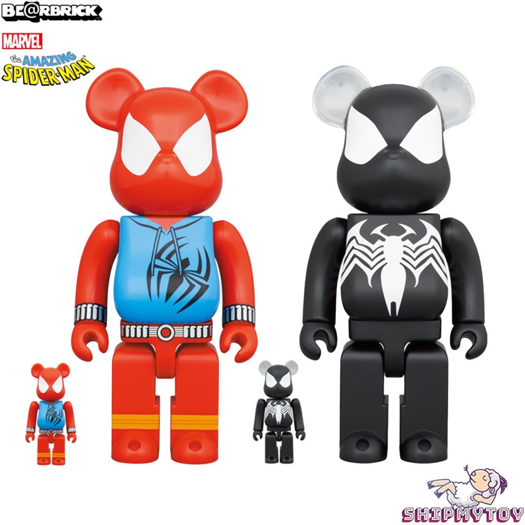 預訂」BEARBRICK BE@RBRICK SPIDERMAN SPIDER-MAN BLACK COSTUME 