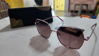 Bencaley Polaroid sunglasses, pink frame