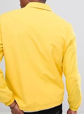 Bershka coach shop jacket in yellow