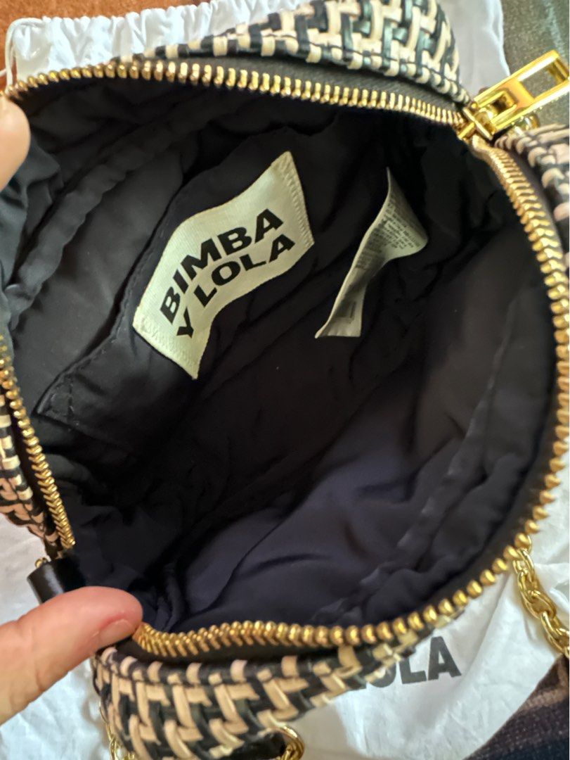 Bimba Y Lola Small Plaited Crossbody Bag in Black