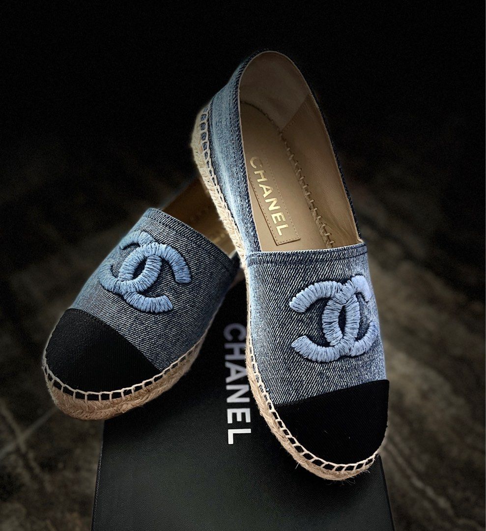 Chanel denim hotsell espadrilles