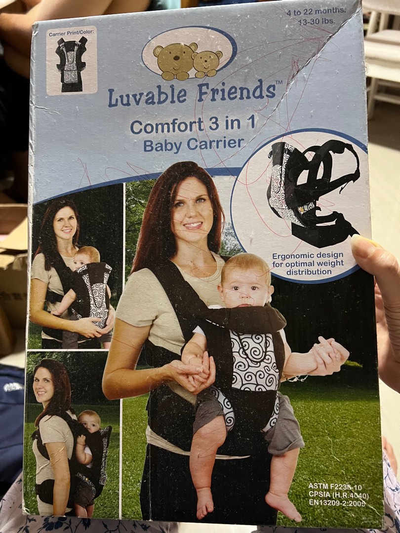 BNIB Luvable Friends Comfort 3 in 1 Baby Carrier, Babies & Kids, Going