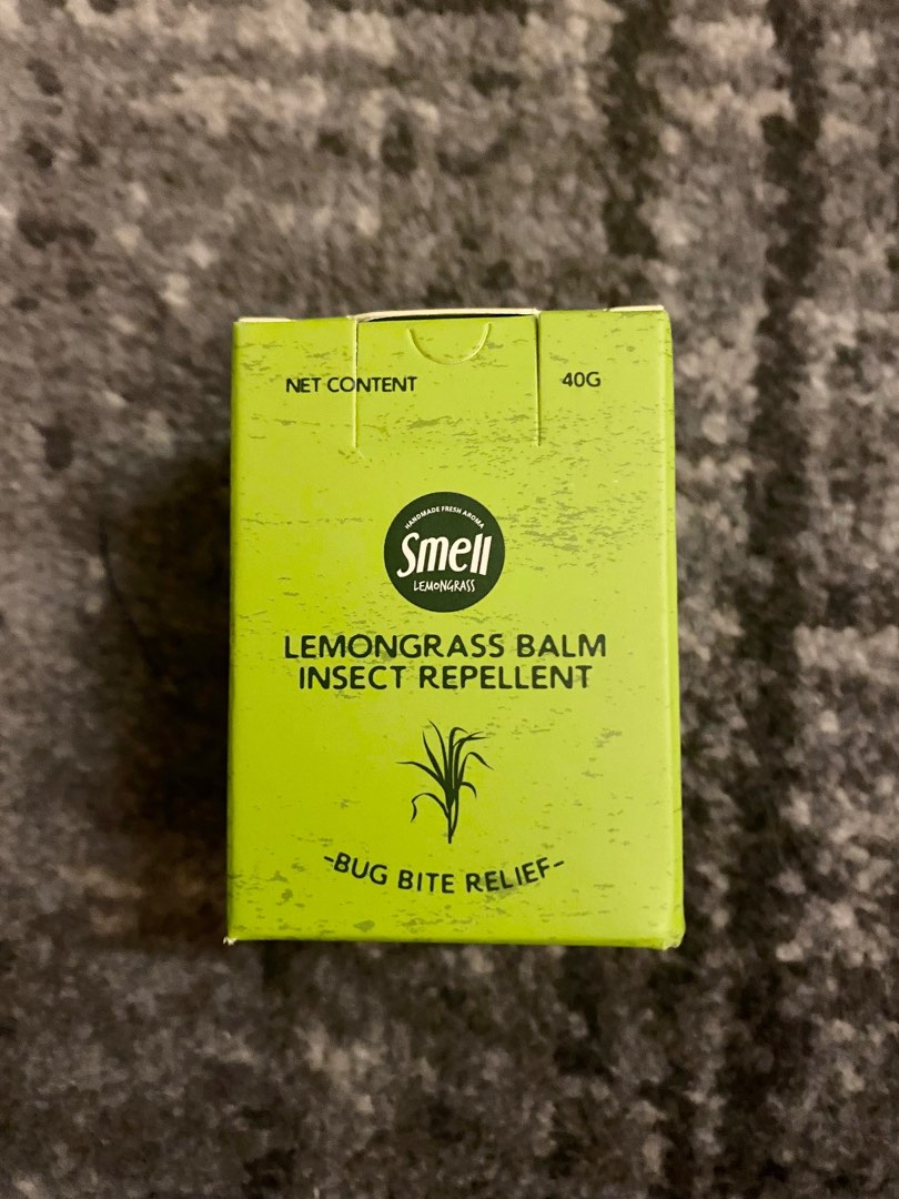 BNIB Smell Lemongrass Lemongrass Balm Insect Repellent 40g Lemongrass