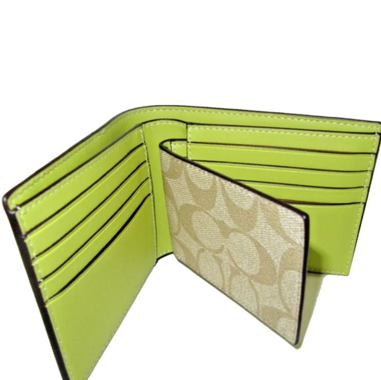 Coach duophonic lime wallet