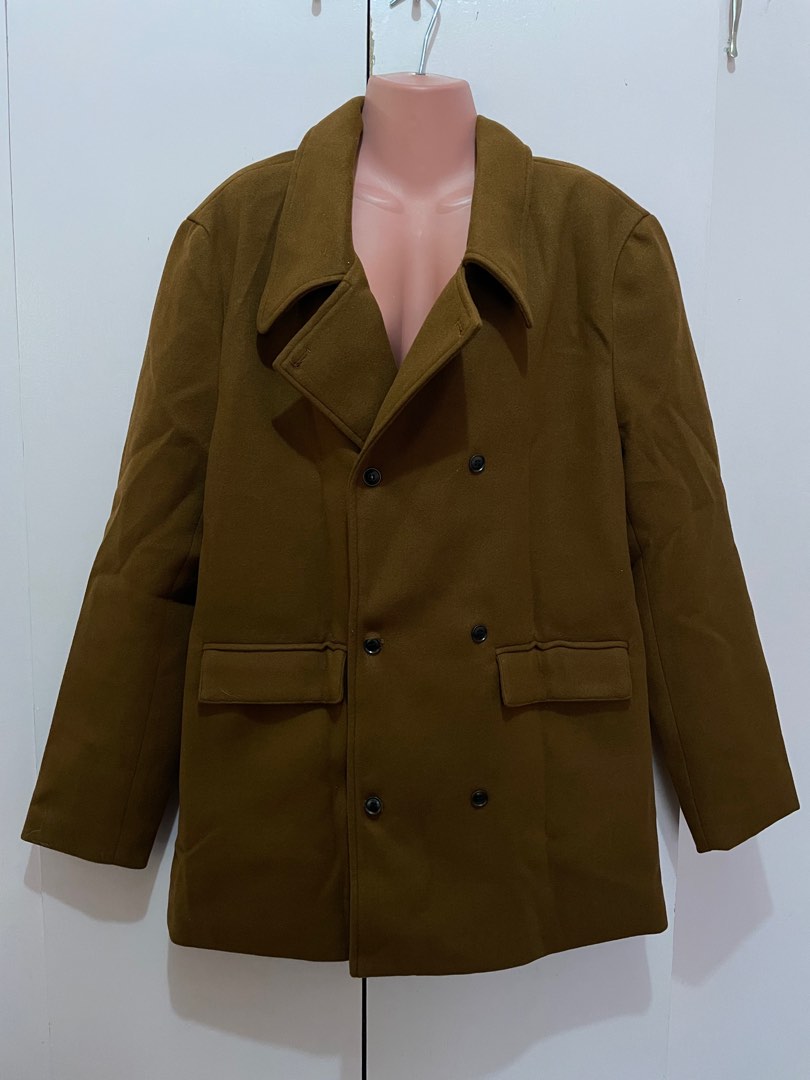 Brown double breasted blazer coat, Women's Fashion, Coats, Jackets and