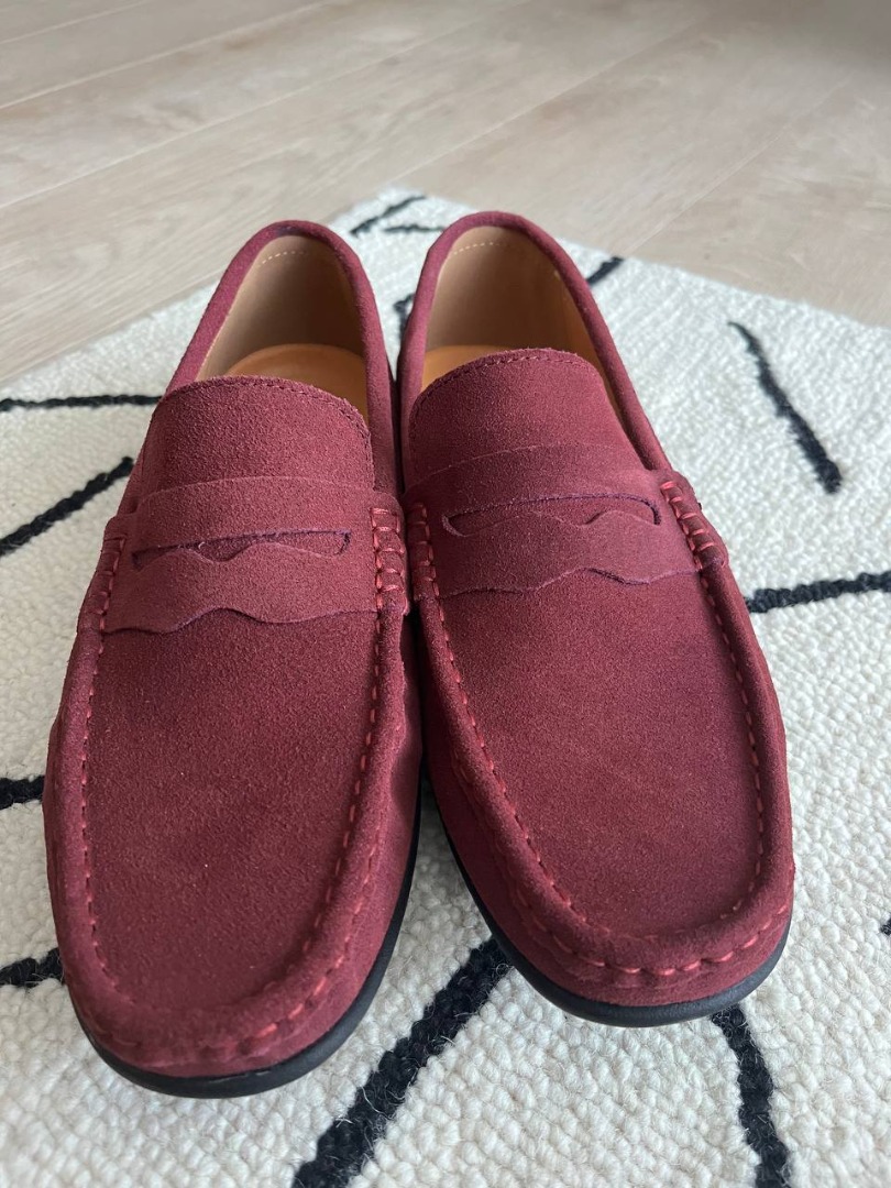 Maroon suede clearance loafers