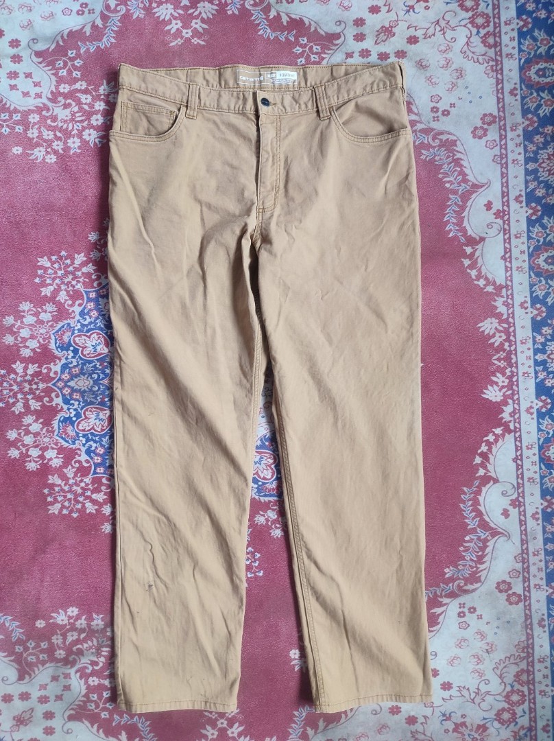 Carhartt relaxed fit brown pants, Men's Fashion, Bottoms, Jeans on ...