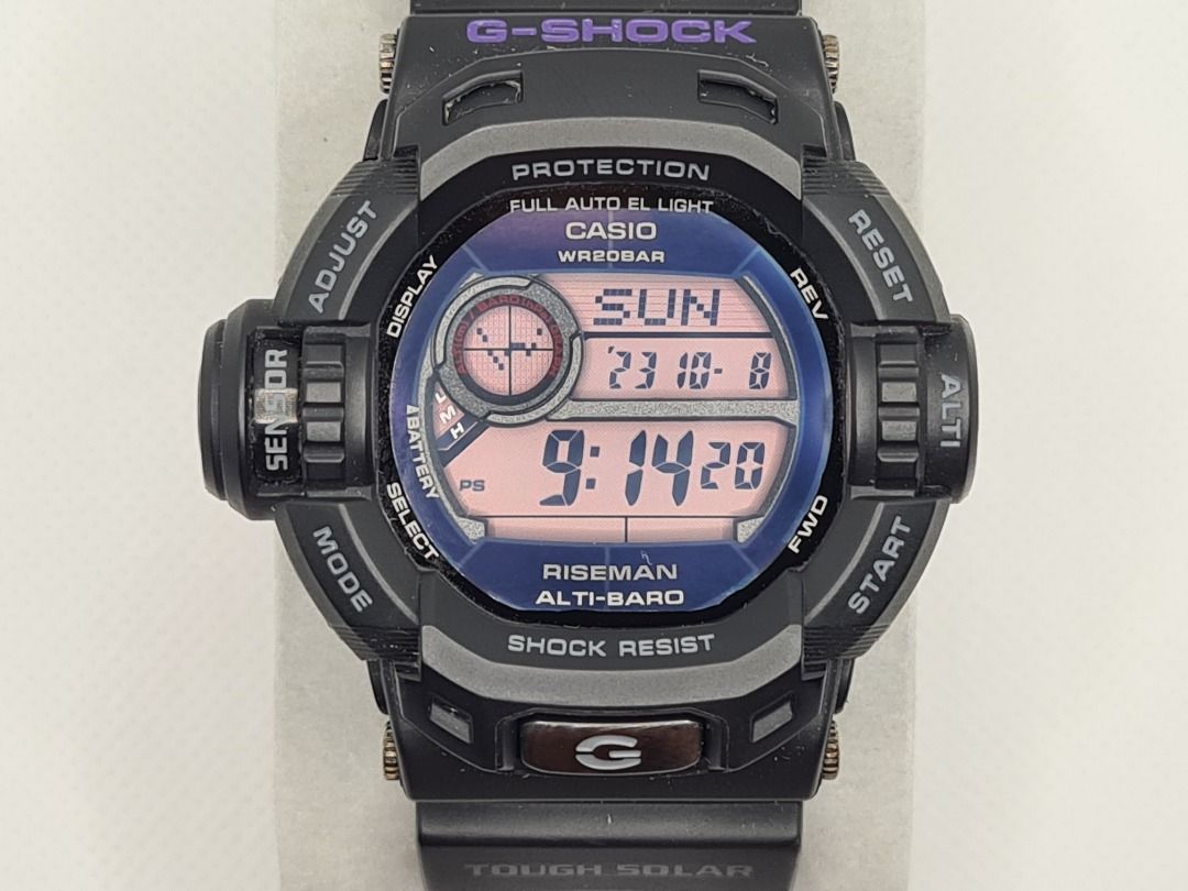 Casio G-Shock Tough Solar Riseman G9200MS ALTI-BARO, Men's Fashion ...