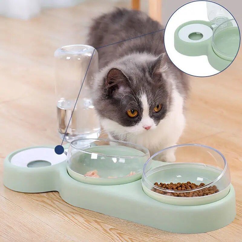 Cat Bowl Automatic Water Refilling Healthy Diet Dust Proof