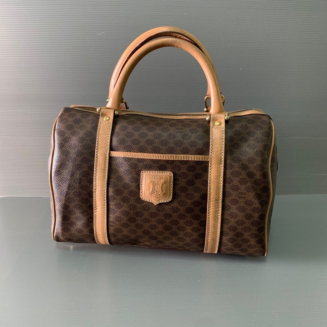 Vintage Celine Macadam Boston bag, Luxury, Bags & Wallets on Carousell