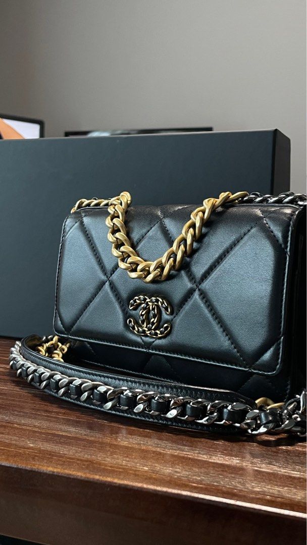 Chanel 19 Black WOC, Women's Fashion, Bags & Wallets, Shoulder Bags on  Carousell
