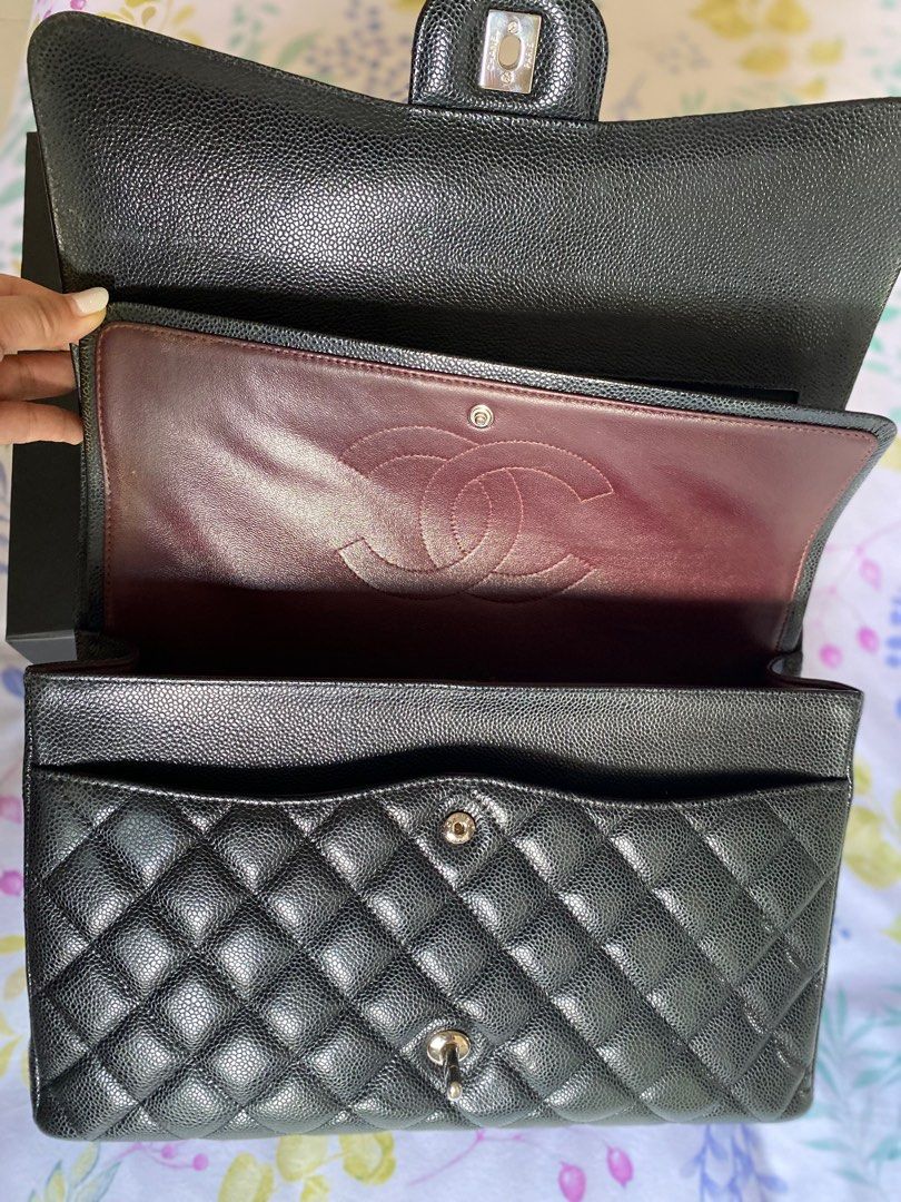 Chanel Bronze Leather Maxi Classic Flap Bag