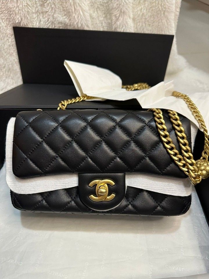 Mini Rectangle Channel Chanel mini Rectangle adjustable camelia pearl crush 2023 LL, Barang ...