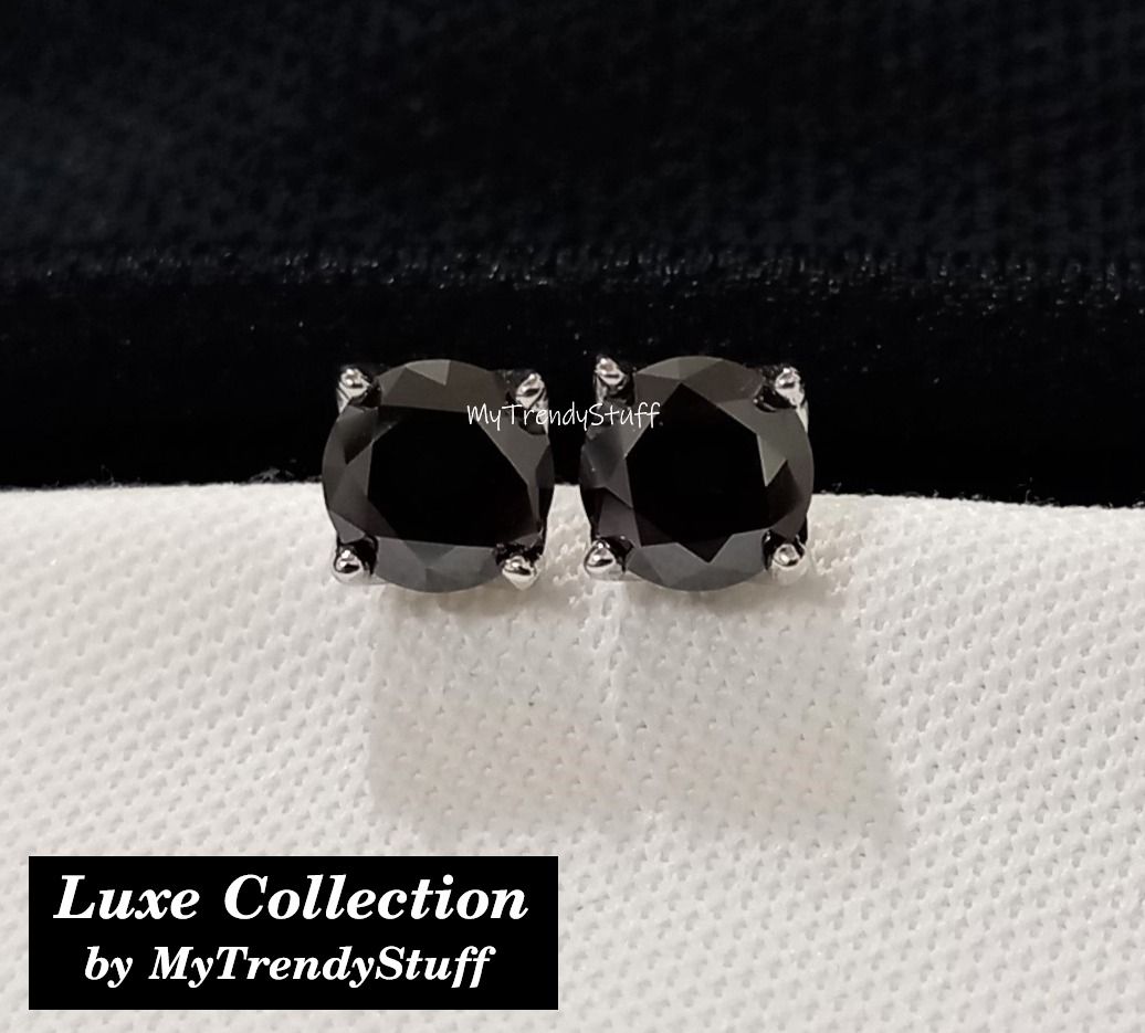Vvs black clearance diamond earrings