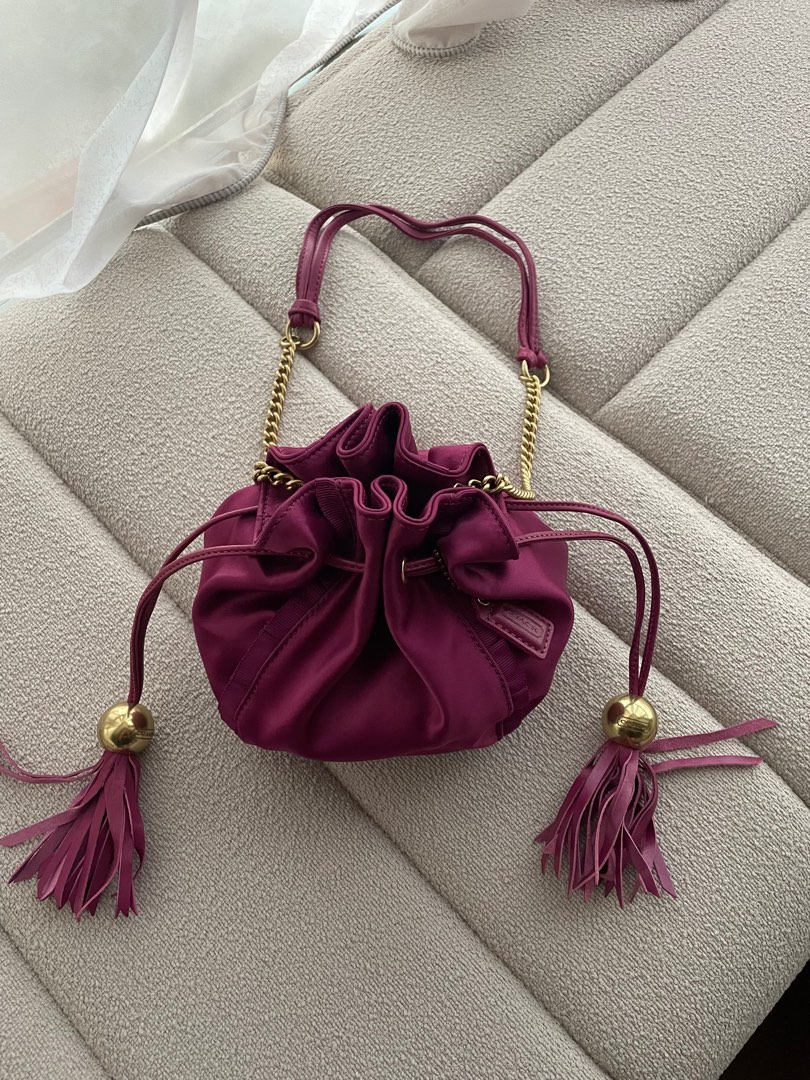 Coach best sale satin bag