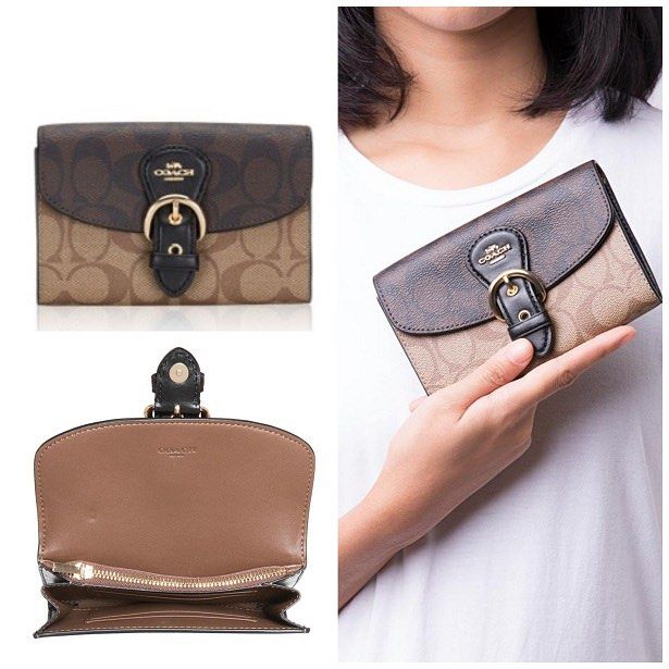 Coach Kleo Snap Wallet (C6897 CA440 C7374 C7375), Women's