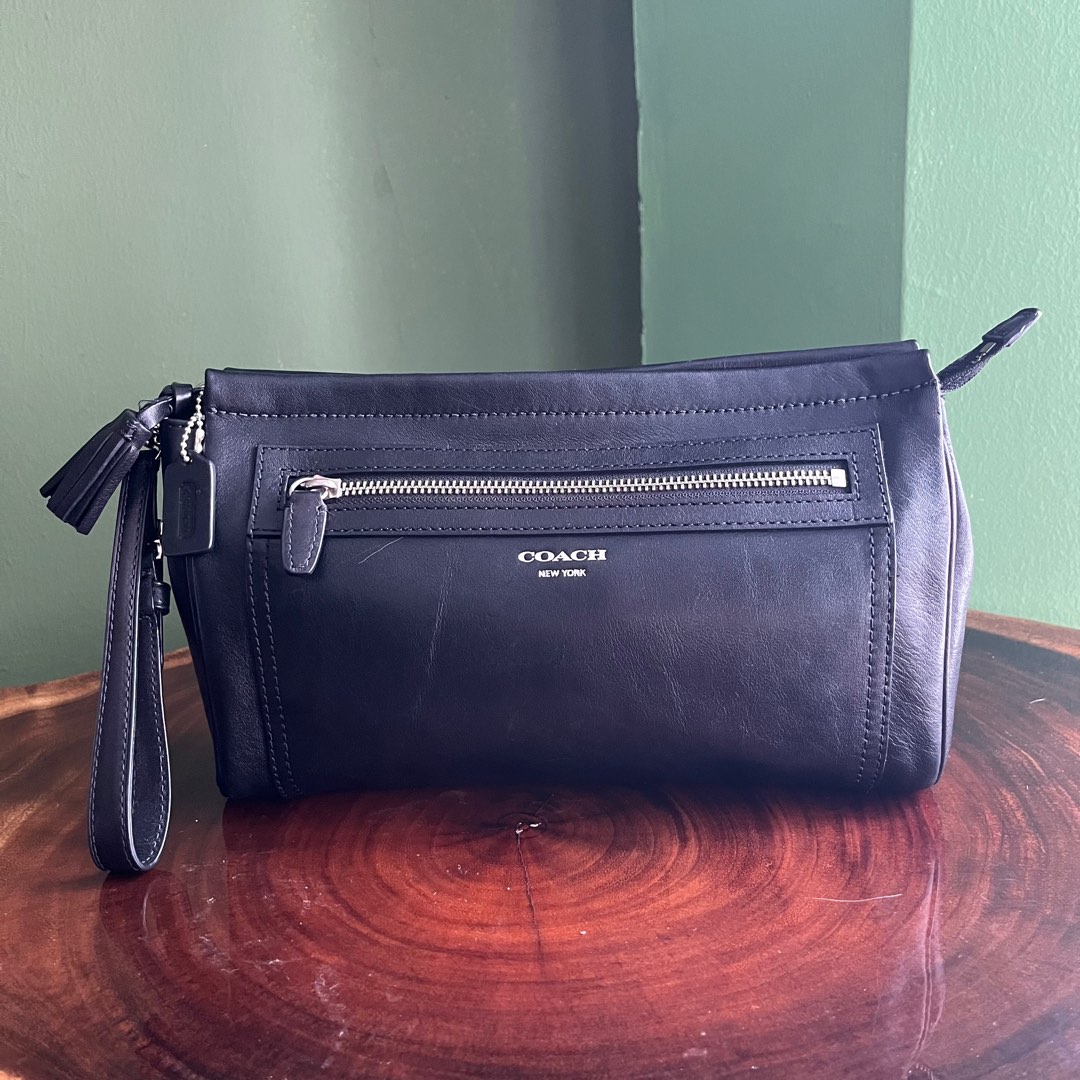 Coach Legacy Black Wristlet in Large