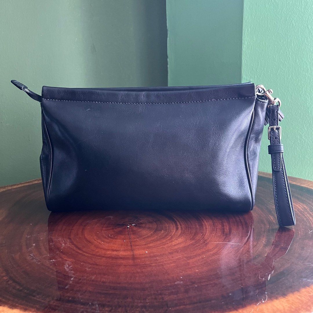 Coach Legacy Black Wristlet in Large