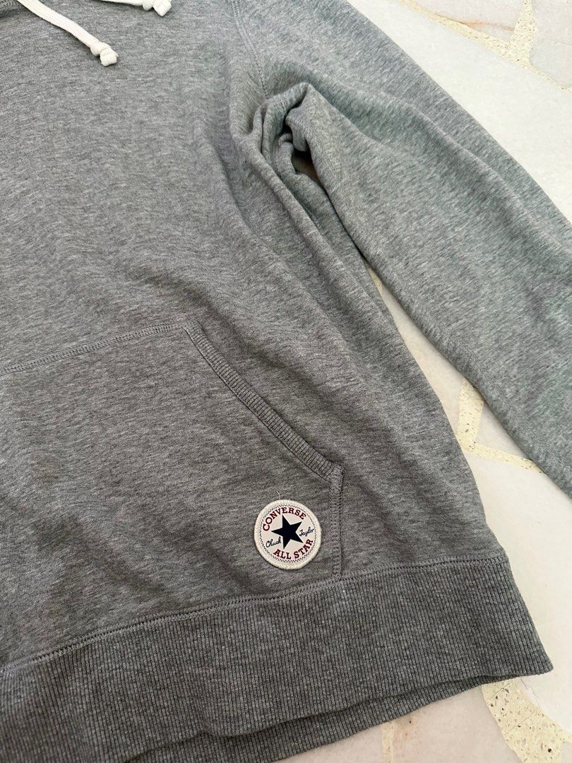 Mens grey discount converse hoodie