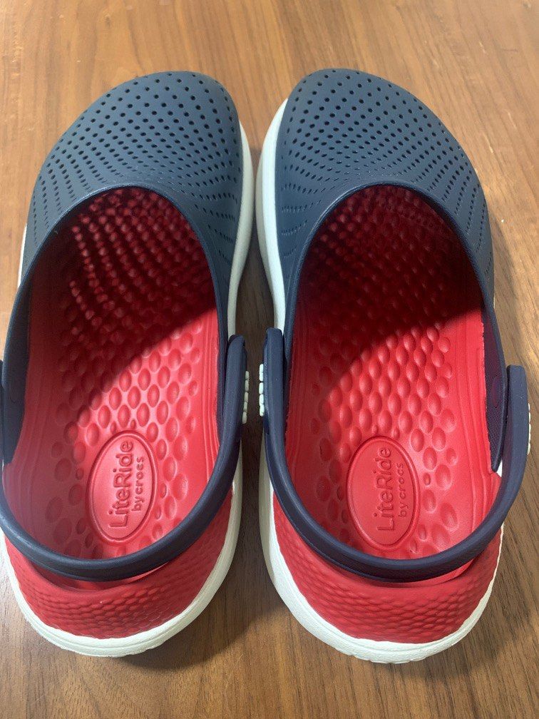 Crocs literide blue online and red