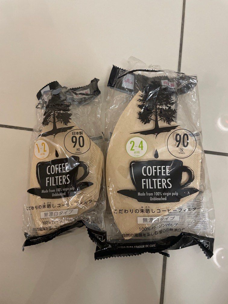 Daiso Coffee Filter Paper Unbleached 90 Sheets (Made In Japan) 24