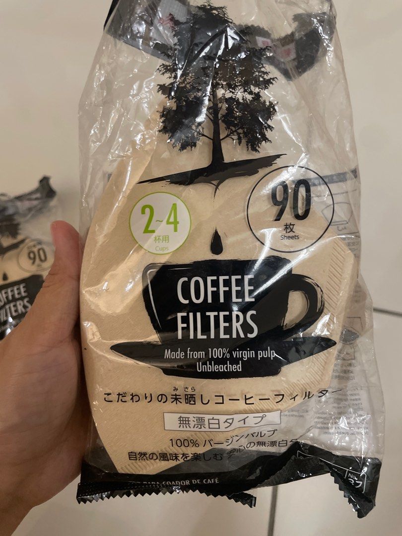 Daiso Coffee Filter Paper Unbleached 90 Sheets (Made In Japan) 24