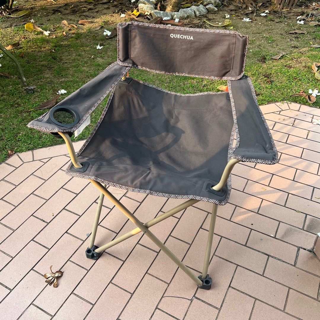 DECATHLON Quechua Large Folding Chair Basic XL Camping Chair