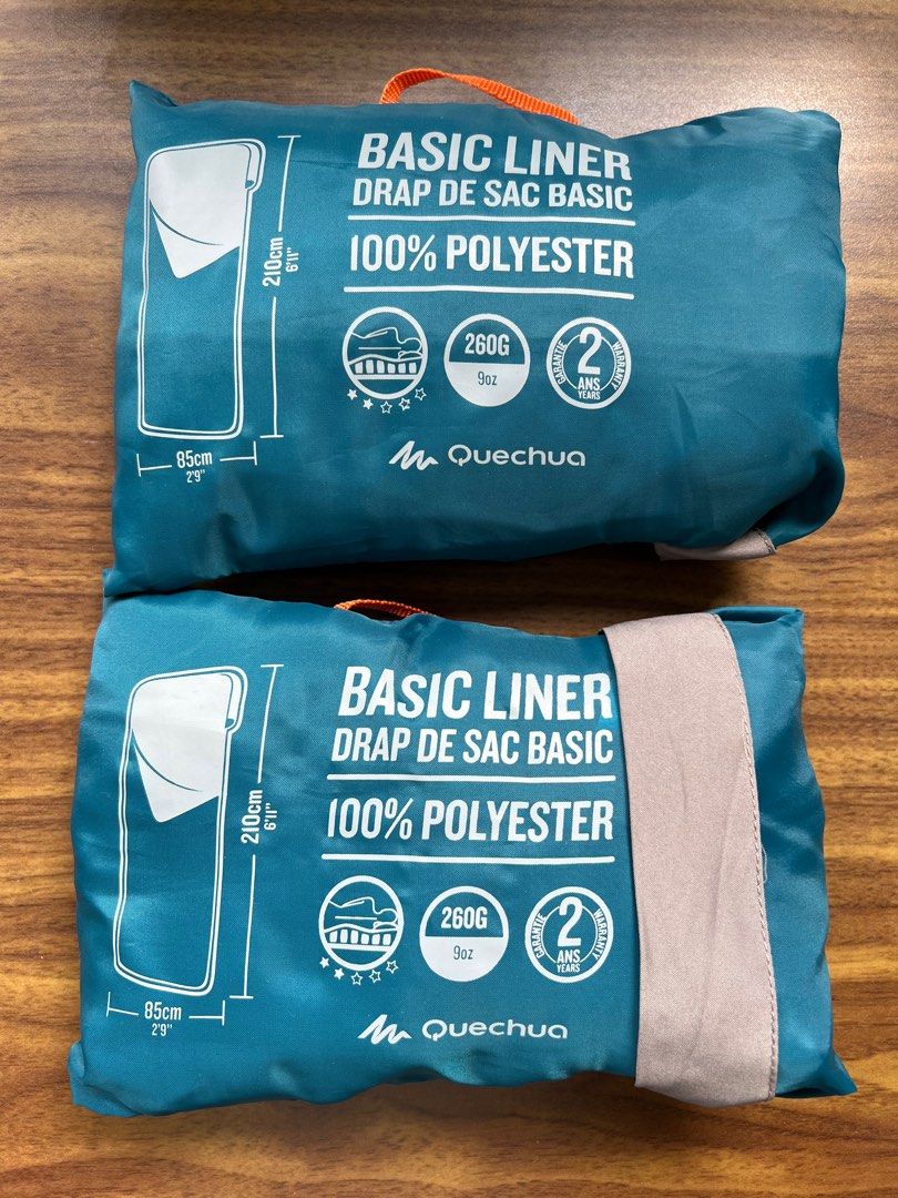 Decathlon sleeping bag liner x2