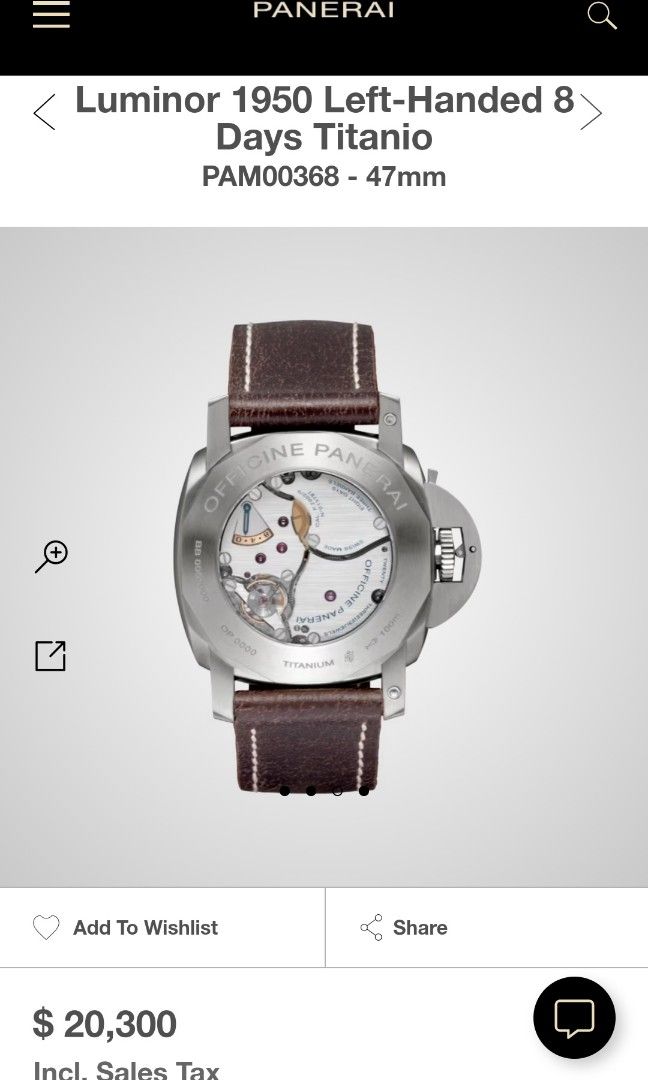 Panerai outlet titanic price