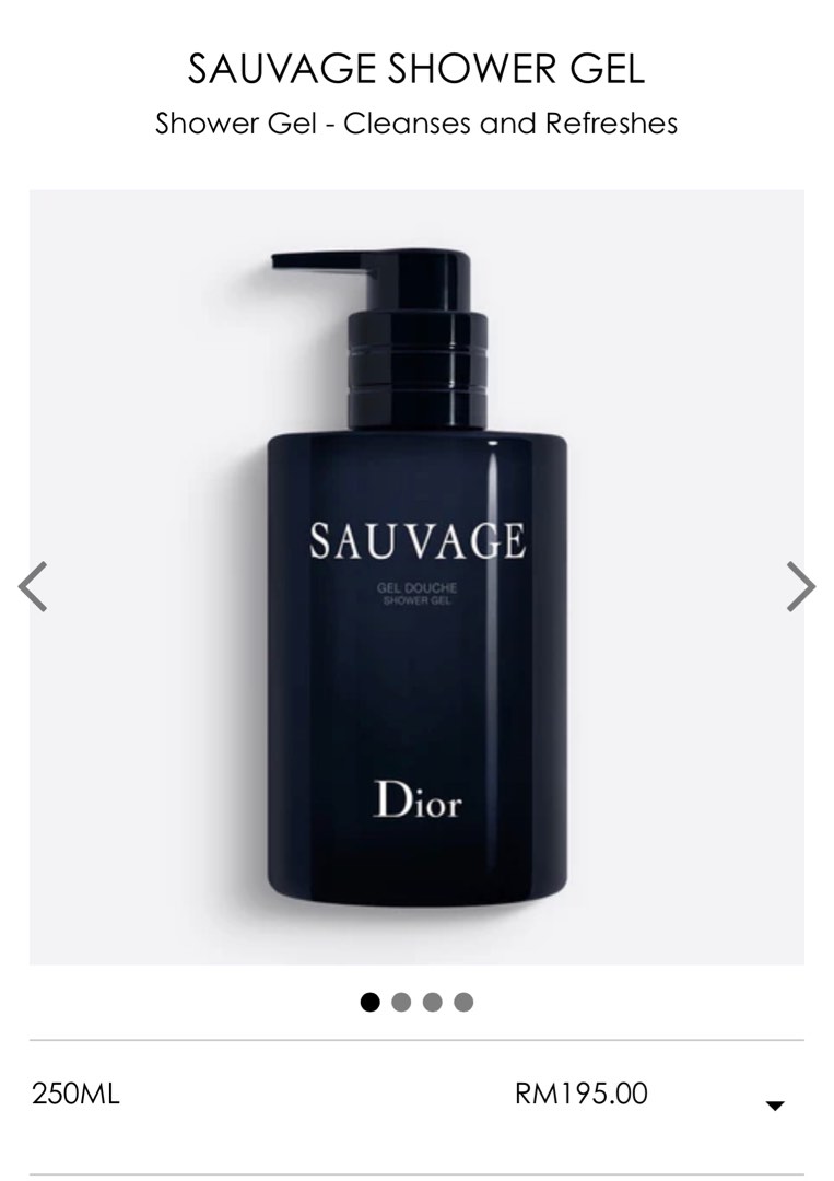 Shower gel dior sale sauvage