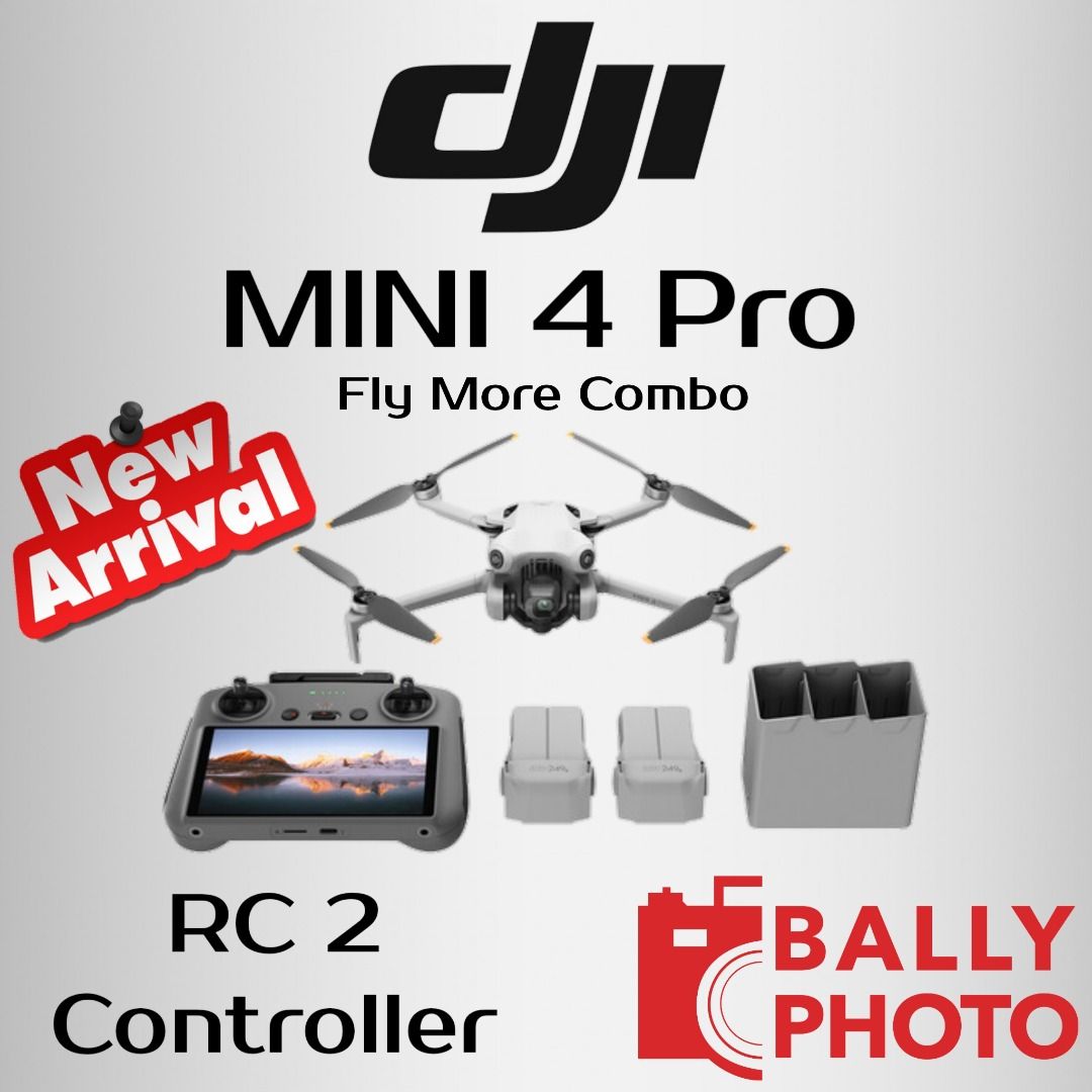 DJI Mini 4 Pro Drone Fly More Combo with RC 2 Controller - The
