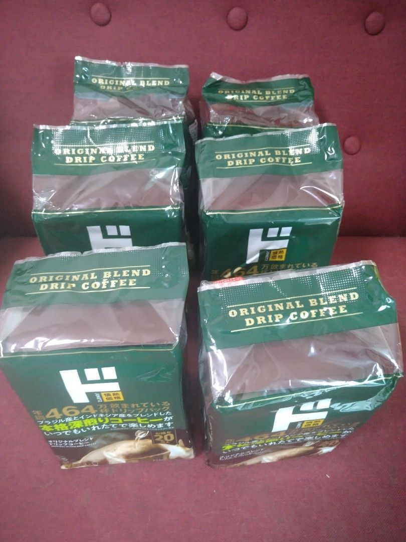 6 packs DONKI ORIGINAL BLEND DRIP COFFEE, 嘢食 & 嘢飲, 其他食物及飲料 Carousell