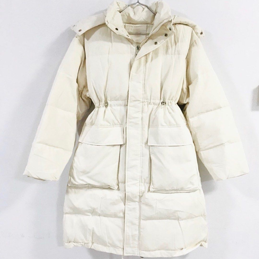 White long top padded jacket