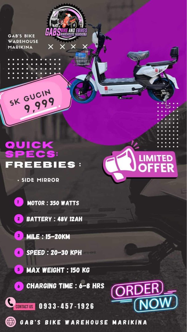 ebike, Motorbikes, Motorbikes for Sale on Carousell