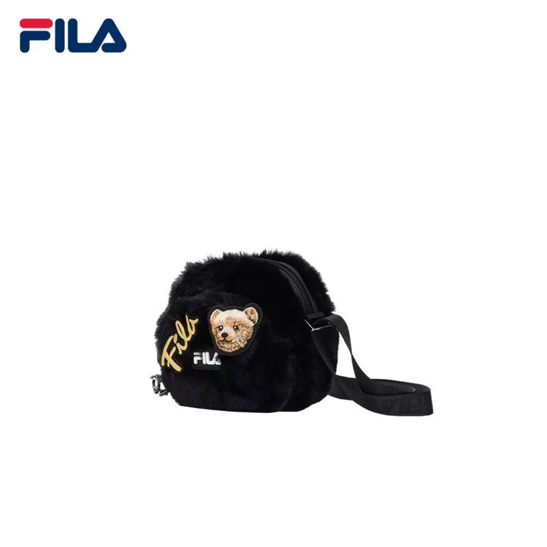 FILA Embroidered Bear Logo Crossbody Fur Bag Women s Fashion Bags Wallets Cross body Bags on Carousell