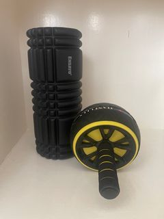 Fitness equipment Foam roller and ab roller gym active  workout abs massage roller
