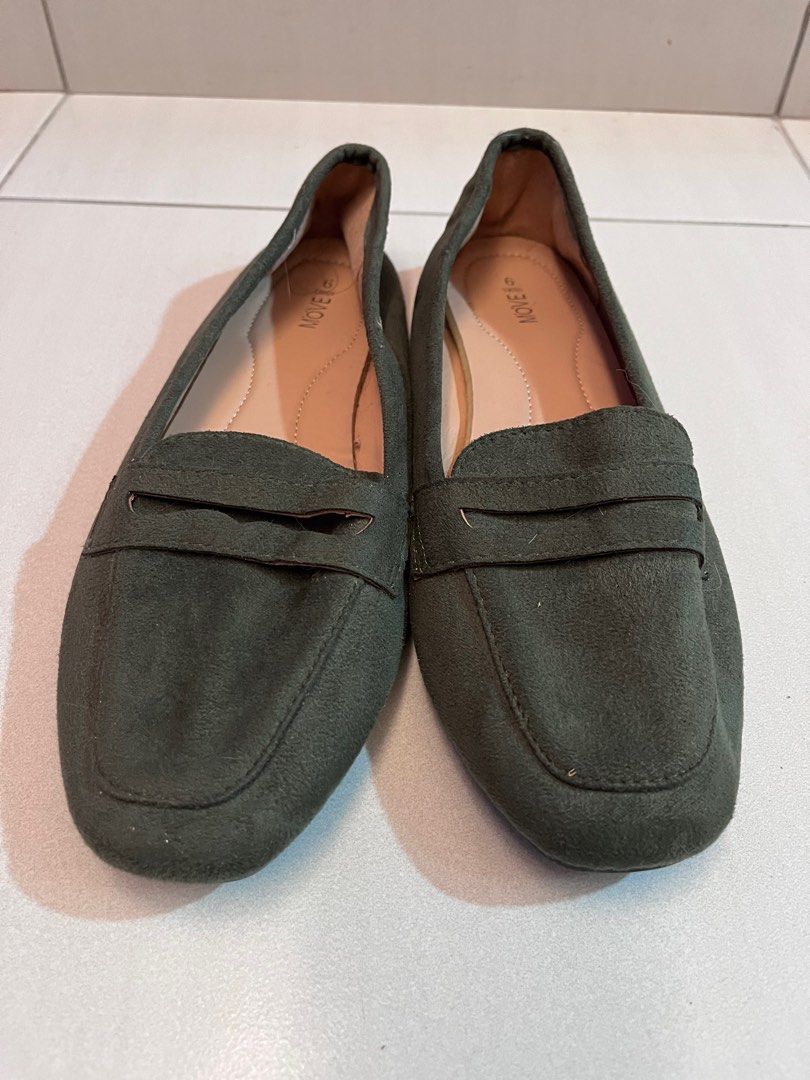 Flat shoes army green Women s Fashion Footwear Flats on Carousell