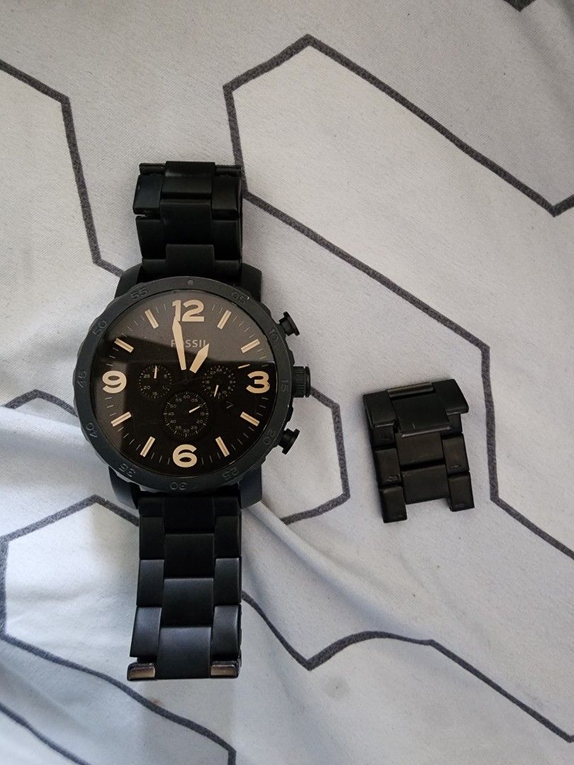 Nate chronograph black outlet stainless steel watch