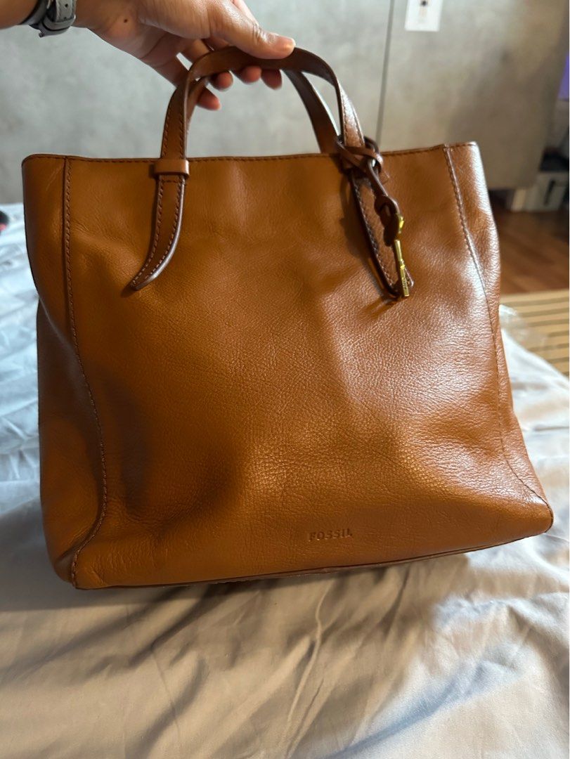 Fossil Tan Camilla 3 way Convertible Leather Bag