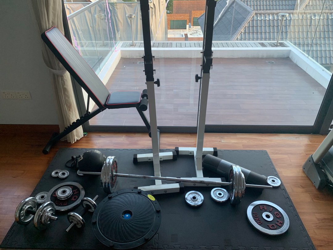 Full Gym Set, Sports Equipment, Exercise & Fitness, Weights & Dumbbells