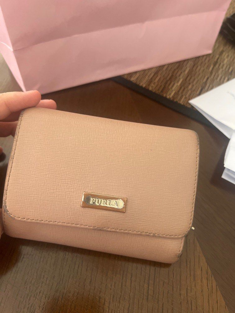 Furla pink wallet new arrivals