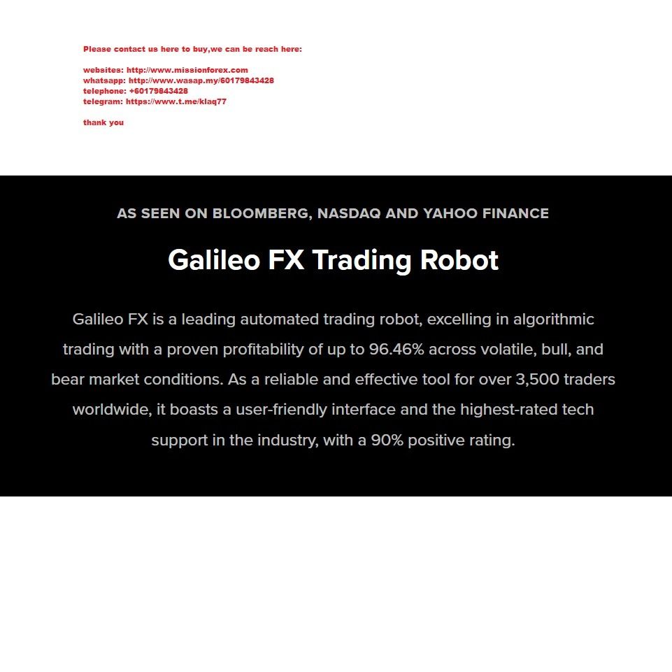 GALILEO FX PRO ROBOT EA ROBOT + 63 SETFILE + 96 ACCURACY +UNLIMITED