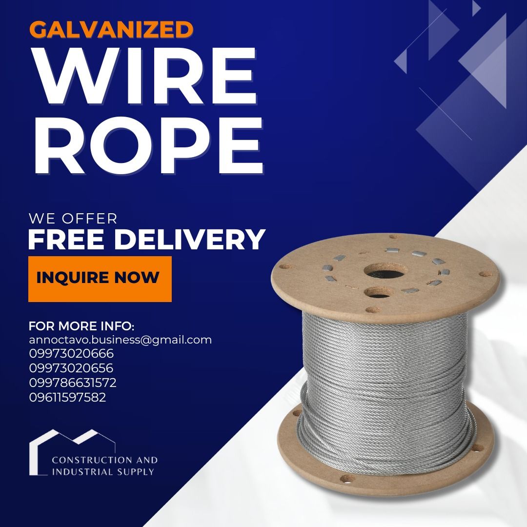 Galvanized Wire Rope GI Wire Rope Non Rotating Wire Rope for