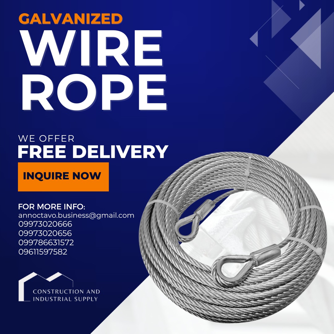GI Wire Rope | Galvanized Wire Rope Non Rotating | Wire Rope for ...